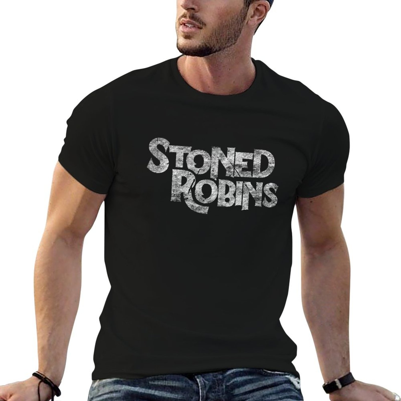 Anime Merchandise Names - Koszulka z nadrukiem Stoned Robins, gadżety