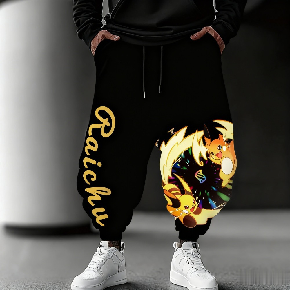 Anime Merchandise Store Japan - Spodnie polarowe z serii Pokémon, termiczne,