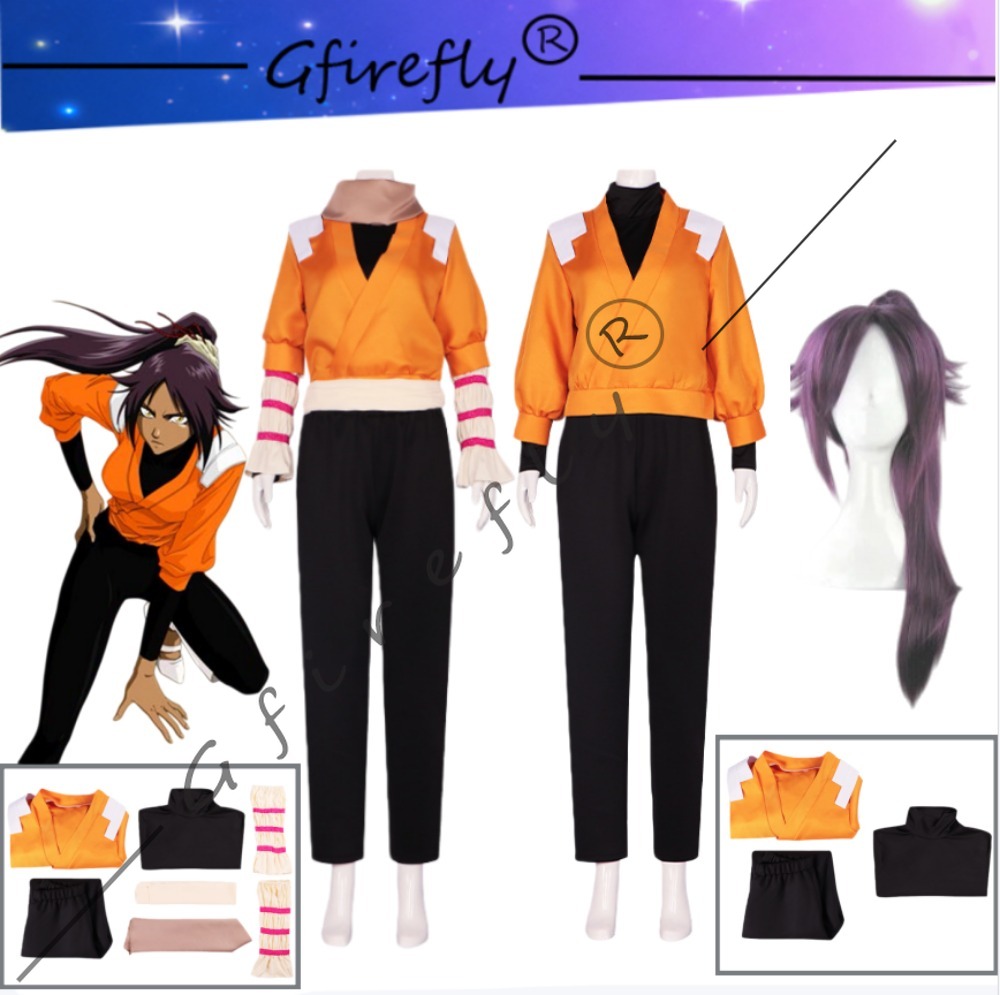 Cosplay Wig Colored - Kostium Cosplay BLEACH Yoruichi Shihouin, ten