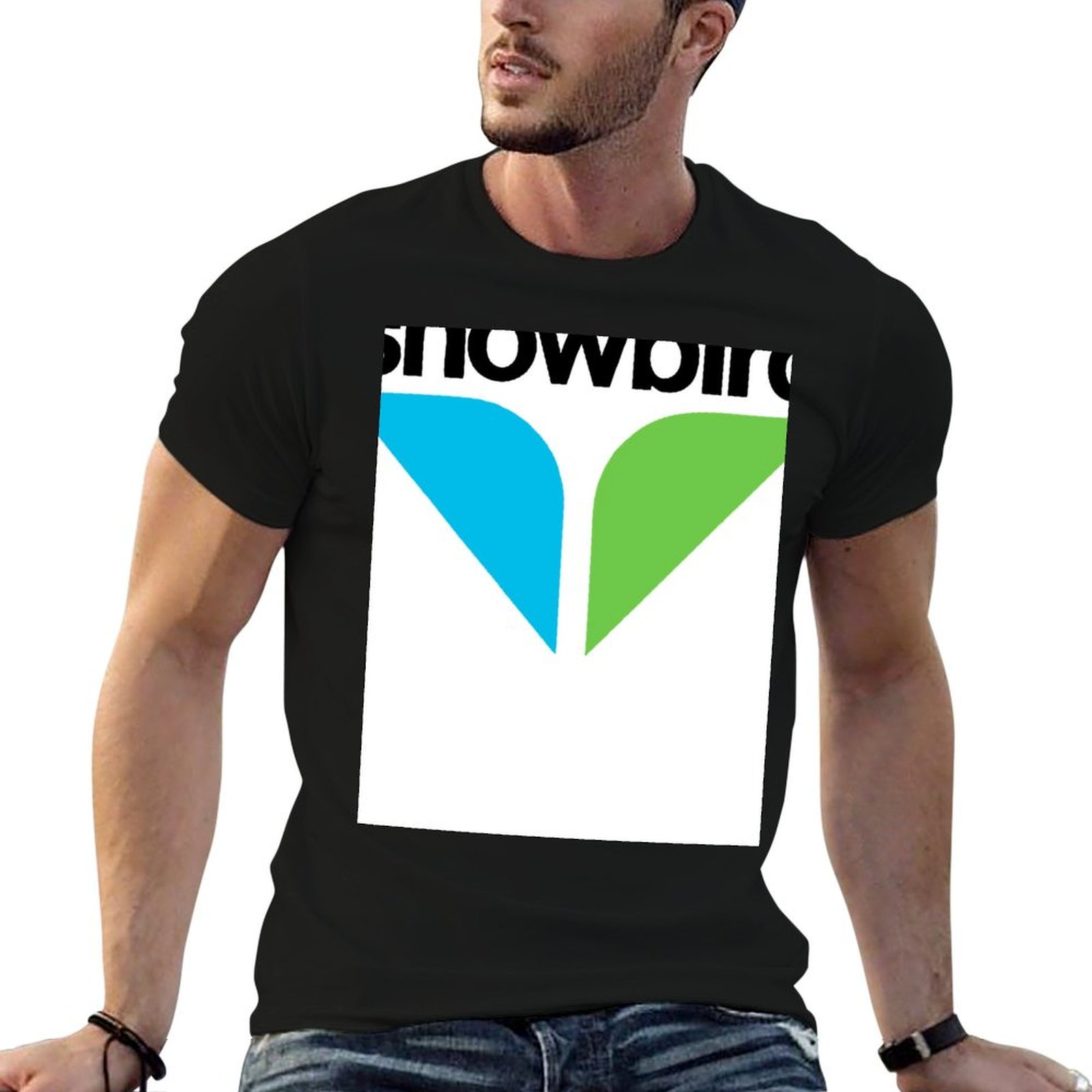 Anime Merchandise Logo - Koszulka z logo Snowbird, męska, gładka,